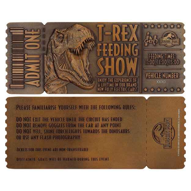 Jurassic Park Feeding Show Ticket 1