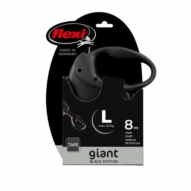 Flexi - Flexi Leash Giant L Black Edition - 50kg - 8m 1