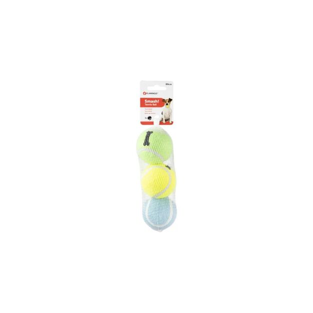 FLAMINGO - Dog Toy - Smash Tennis Balls - 6.5 cm x 3 4