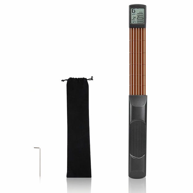 Digitālā ģitāras akordu trenažieris ar ekrānu, pārnēsājama mini ģitāra