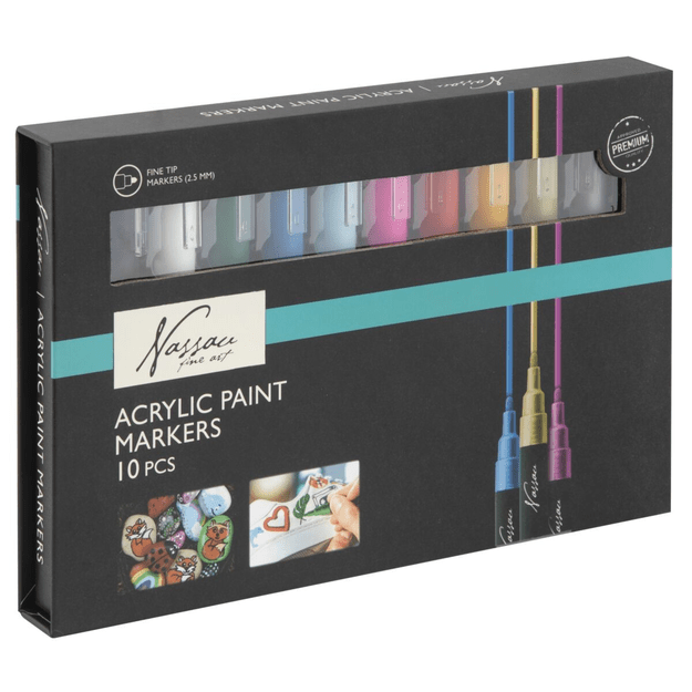 Nassau - Acrylic markerset, 10 pcs (AR0143/GE)