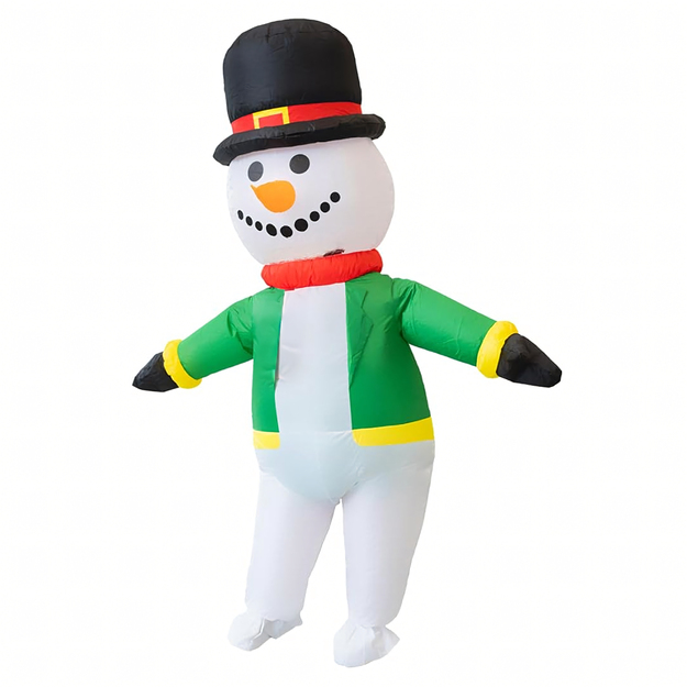 Piepūšamā sniegavīra kostīms, liels piepūšams sniegavīrs svētku ballītēm