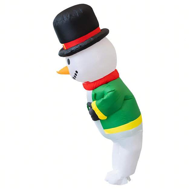 Piepūšamā sniegavīra kostīms, liels piepūšams sniegavīrs svētku ballītēm