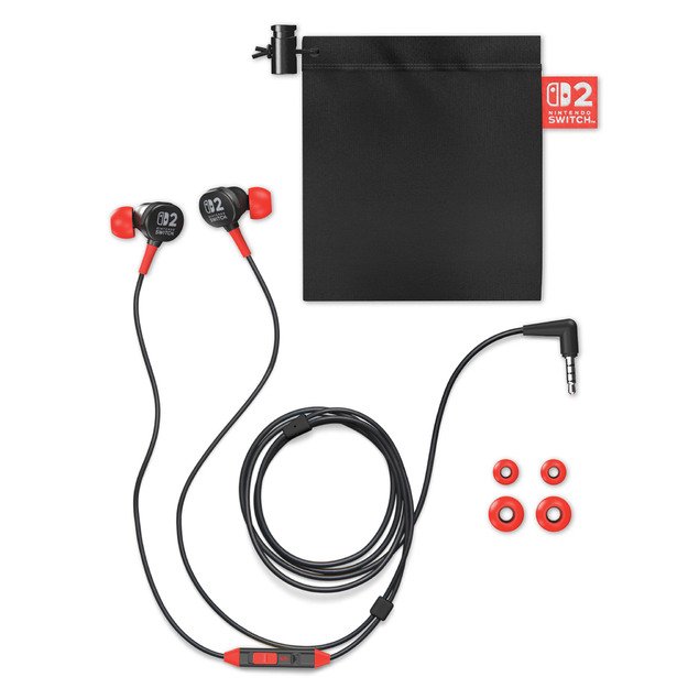 PowerA Wired Earbuds for Nintendo Switch 2- Black 1