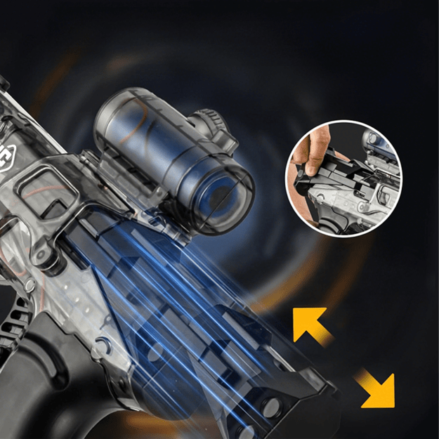 Pistoletas elektrinis šautuvas automatinis vandens akumuliatorius 10m žaislas