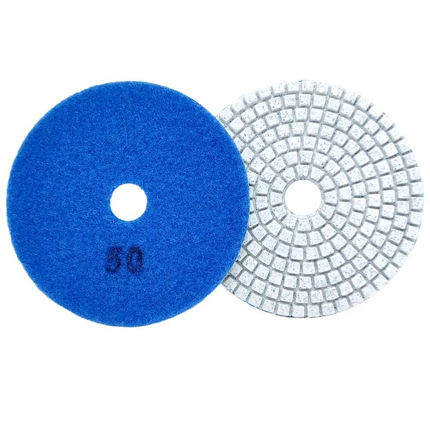 10 deimantinių poliravimo diskų, 80 mm, porceliano plytelių šlifavimui su lipnia juosta G50