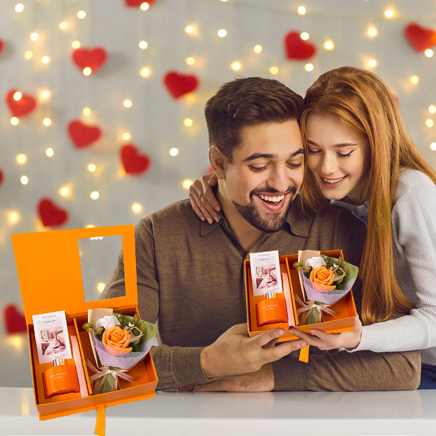 Apelsīnu difuzors ar rožu kociņiem dāvanu komplekts sieviešu dienai