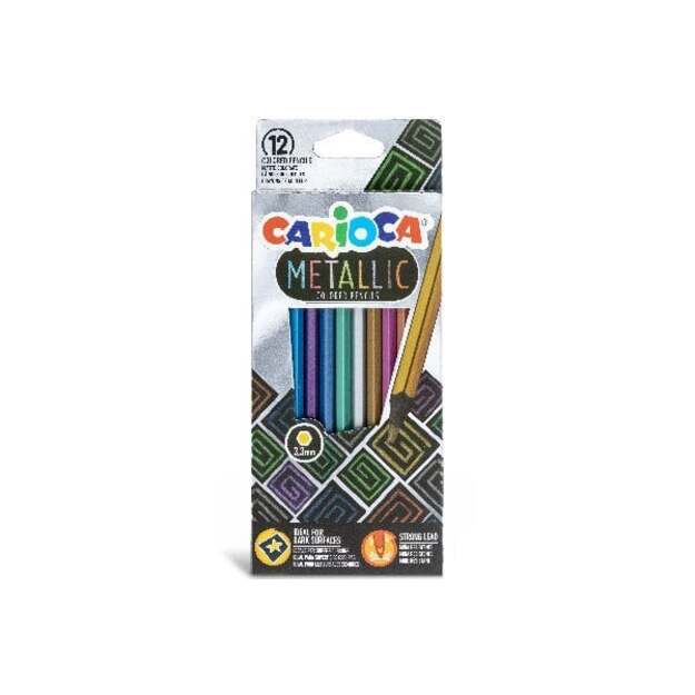 Carioca - Metallic colored pencils, 12 pcs (809417)