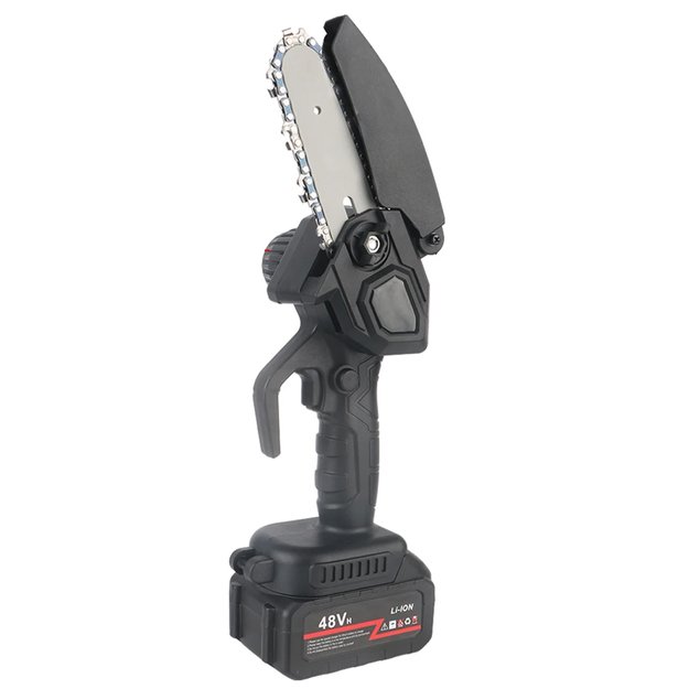 Mini mootorsaag Oksasaag puidule, akutoitega, aiale, 2x ac