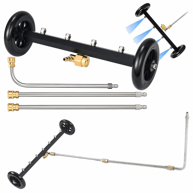 Multifunktsionaalne sillutise alusvankri pesur 3 otsikuga