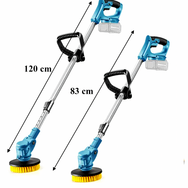 Elektriskā tīrīšanas birste, bezvadu, rotējoša, uzlādējama, 2x akumulators