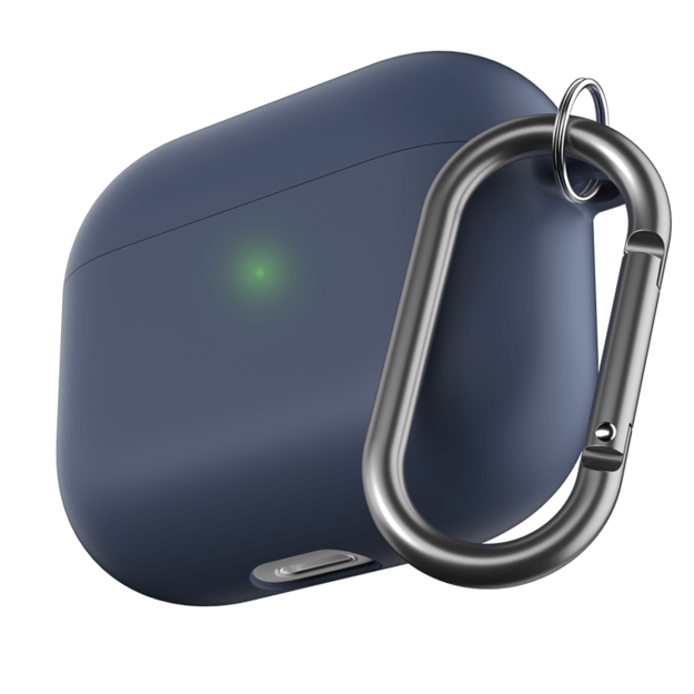 KeyBudz - PodSkinz HyBridShell Series Keychain Case - Premium hard shell triple layer case for your Airpods 3 (Color: Midnight BlueBlue)