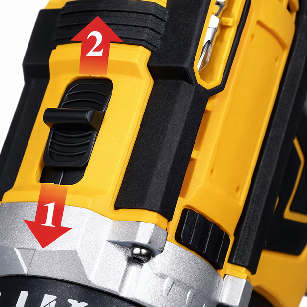 Akumuliatorinių gręžtuvų, atsuktuvų dėklas, 2 x 18 V, 2 Ah, LED, + priedai