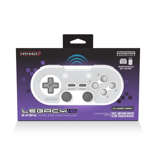 Retro-Bit Legacy 16 Wireless Grey