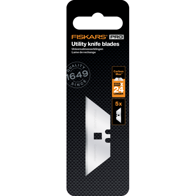Fiskars - CarbonMax Utility Knife Blades - 5 Pack