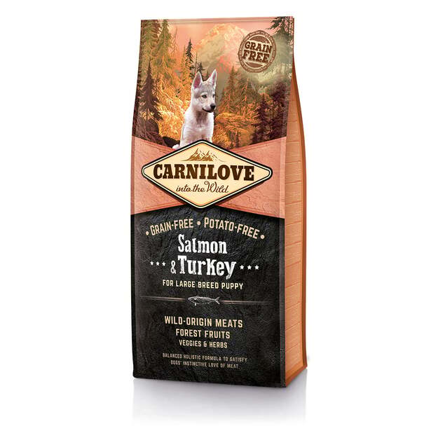 Carnilove  - Dogfood - Salmon & Turkey for Large Breed Puppy - 12kg