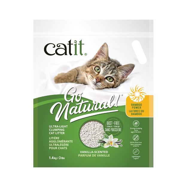 Catit - Go Natural! Bamboo Clumping Cat Litter - 2 x 1.8kg (3.6kg)