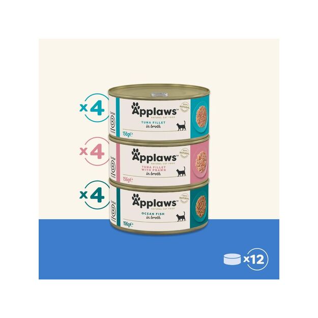 Applaws - Multipack Fish selection  in broth -  12x156g