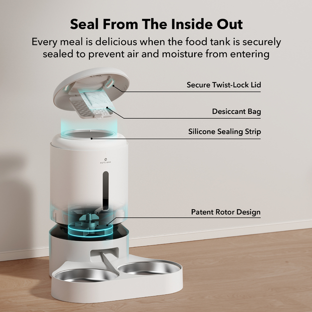 Petlibro - Granary WiFi Dual Food Tray - White - 5-liter capacity