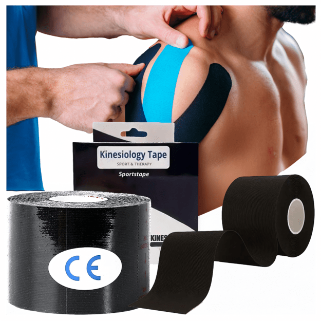 Kineziologinis teipavimas, pleistrai, „Kinesio Sport Pro Tape“, 5Mx5CM