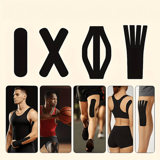 Plastry Tape Tejpy Kinesio Taping Tejp Taśma Kinesio Sport Pro 5Mx5CM 21