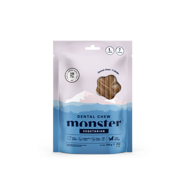 Monster Pet Food - Dog Dental Chew Vegetarian - Large - 270 g (7 pcs)