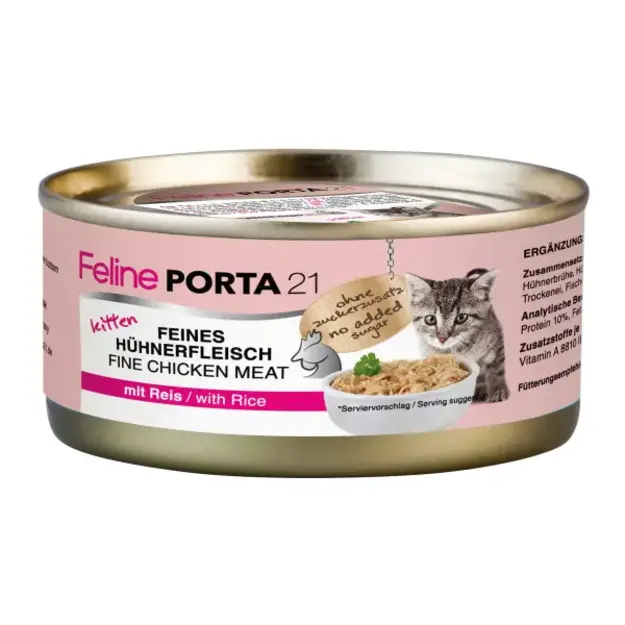 Porta21 - Feline Chicken with Rice - Kitten - 156 g