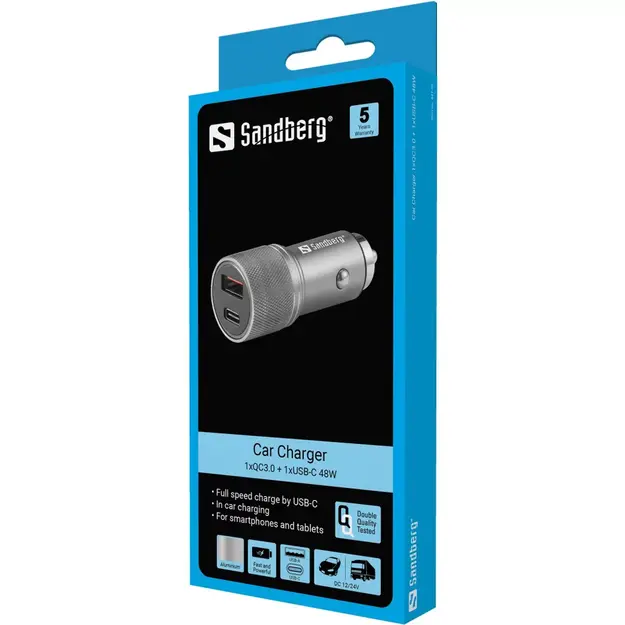Sandberg - Car Charger 1xQC3.0+1xUSBC 48W