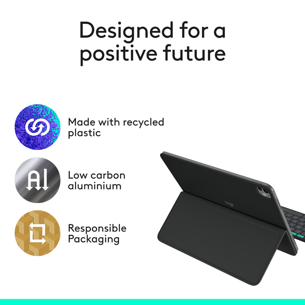 Logitech - Flip Folio for iPad Pro & Air 13'' - Graphite - Nordic