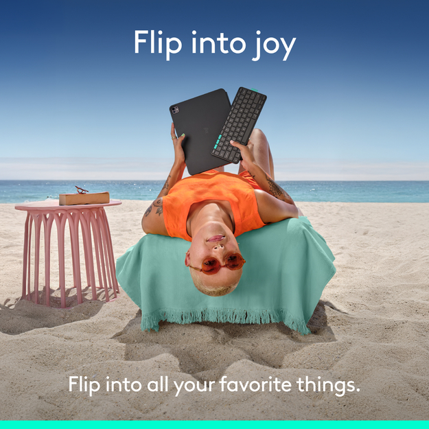 Logitech - Flip Folio for iPad Pro & Air 13'' - Graphite - Nordic