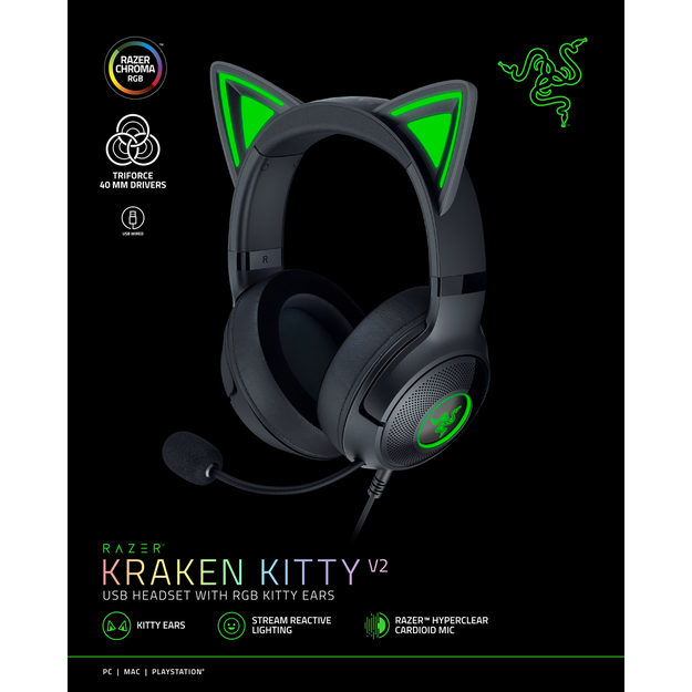 Razer - Kraken Kitty V2 - Black