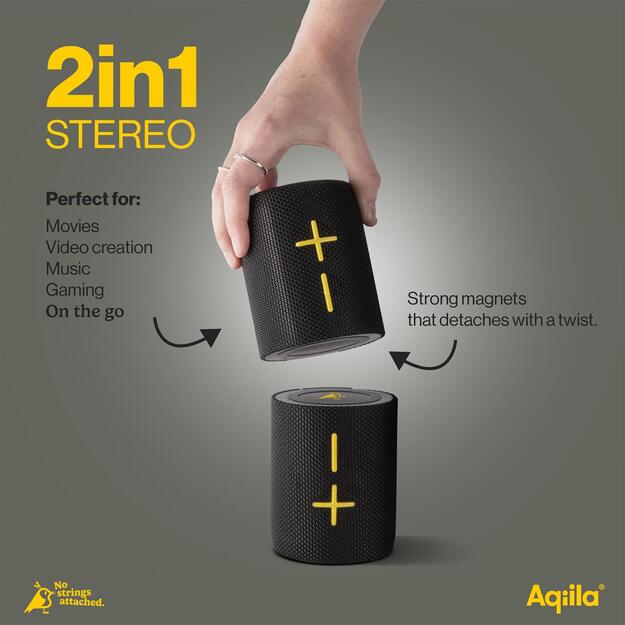 Aqiila - Soundbird DUO - 2in1 Portable Stereo Speaker