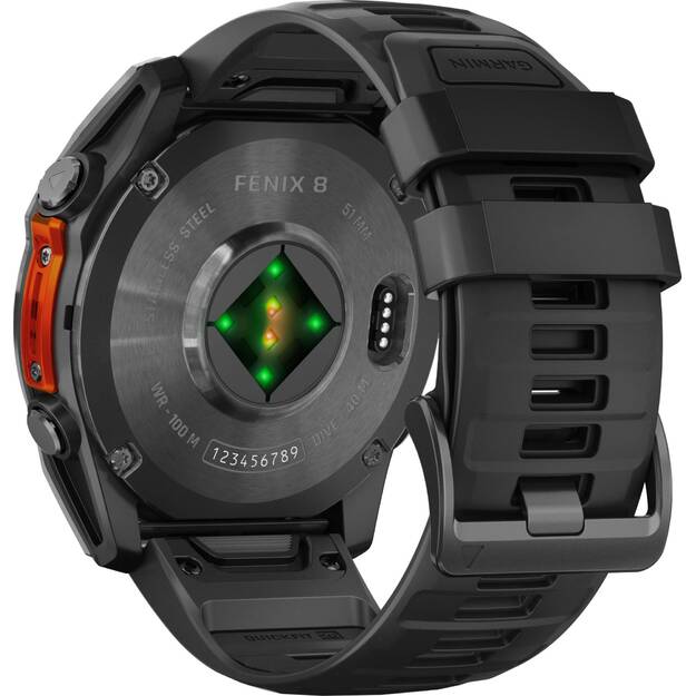 Garmin - Fenix 8 51mm Amoled Spark Orange / Graphite