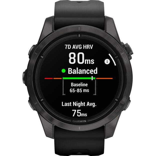 Garmin - Epix Pro (Gen 2) 42mm Sapphire Edition, Black