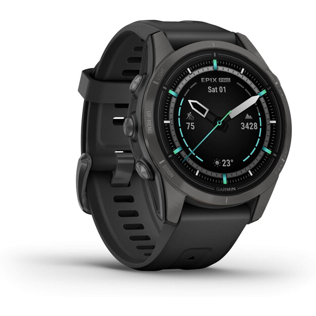 Garmin - Epix Pro (Gen 2) 42mm Sapphire Edition, Black