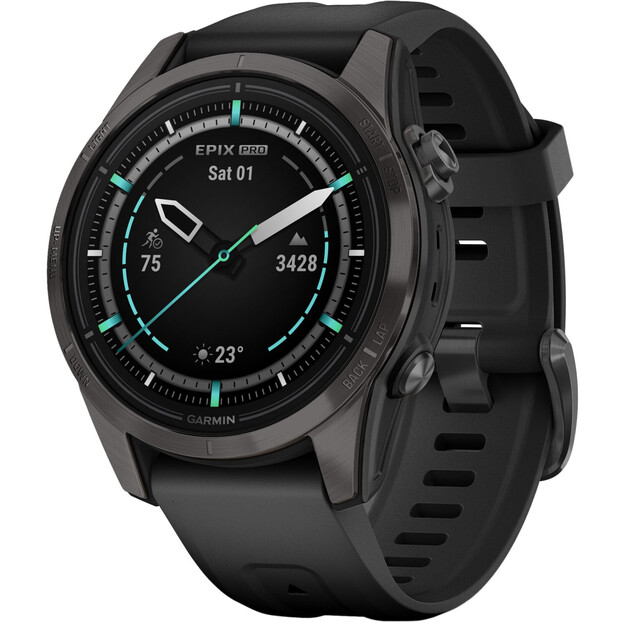 Garmin - Epix Pro (Gen 2) 42mm Sapphire Edition, Black