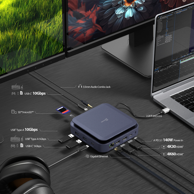 J5create - Type-C Dock Dual 4k HDMI