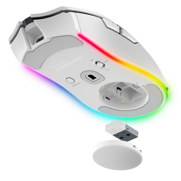 Razer - Cobra Pro - White - Wireless Gaming Mouse