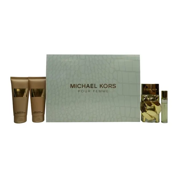 Michael Kors - Pour Femme EDP 100 ml + Body Lotion 100 ml + Showergel 100 ml + EDP 10 ml - Giftset
