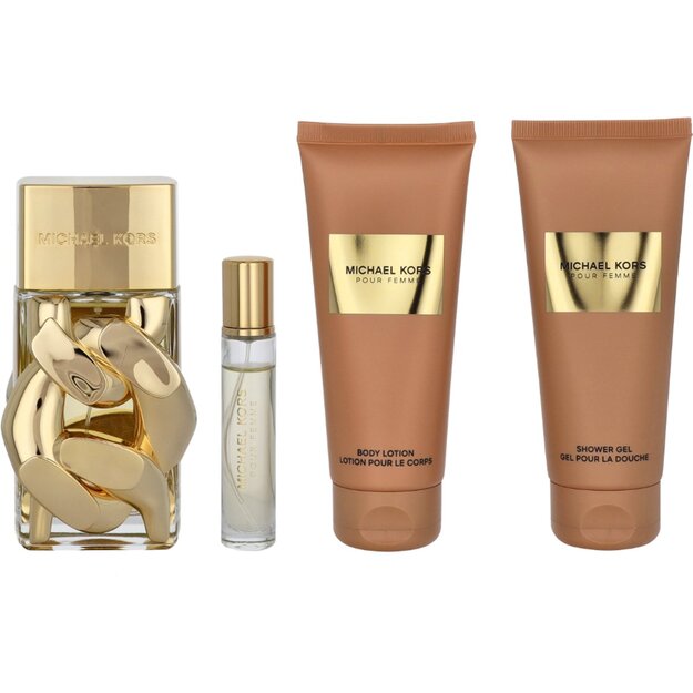 Michael Kors - Pour Femme EDP 100 ml + Body Lotion 100 ml + Showergel 100 ml + EDP 10 ml - Giftset