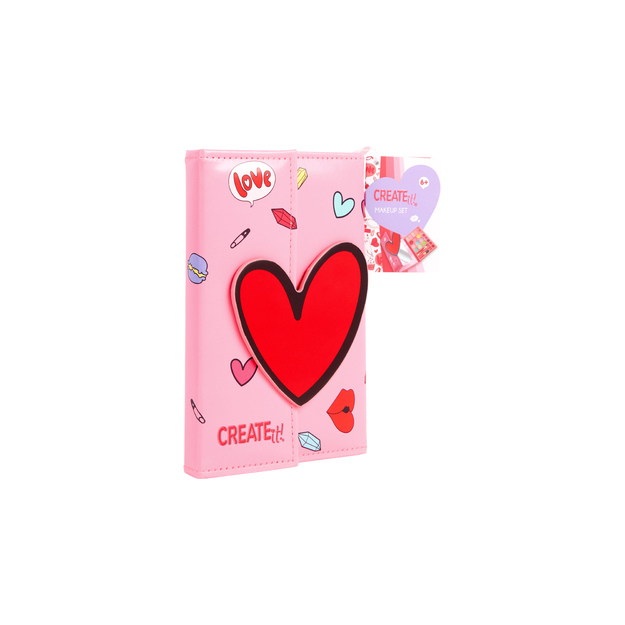 Create It! - Makeup Book Magnet Closure Heart (884526)