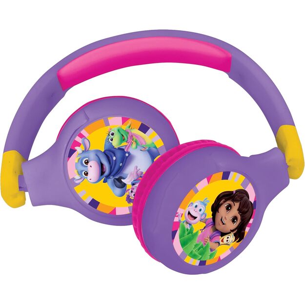 Lexibook - 2 in 1 foldable Dora Headphones (HPBT010DOR)