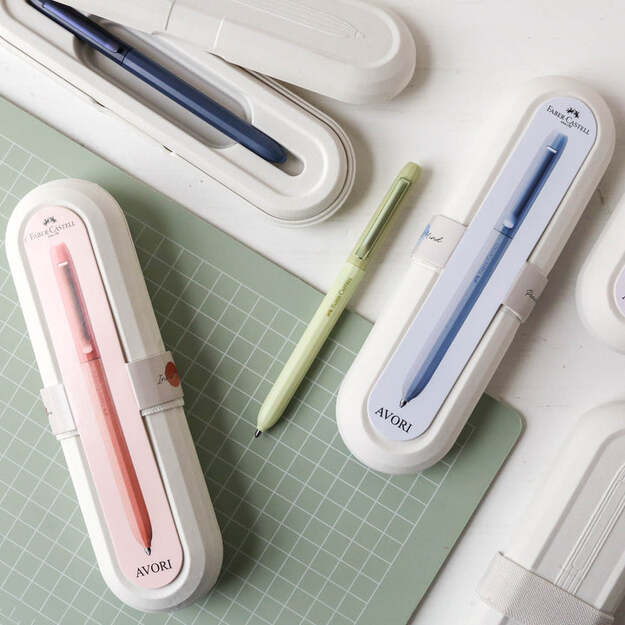 Faber-Castell - Avori Ballpoint Pen – Extra Bold Blue Refill (Peace of Mind)