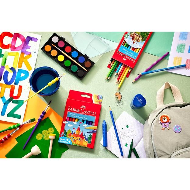 Faber-Castell - Watercolour paint box - 12 colours large (125018)