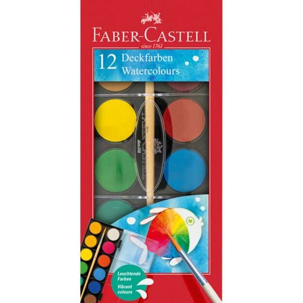 Faber-Castell - Watercolour paint box - 12 colours large (125018)