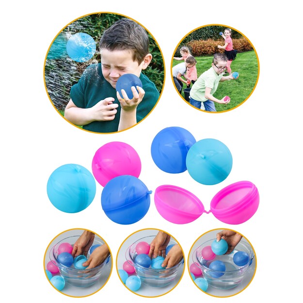 Happy Summer - Water Bombs Re-usable Ø6,5cm 6-Pack (303512)