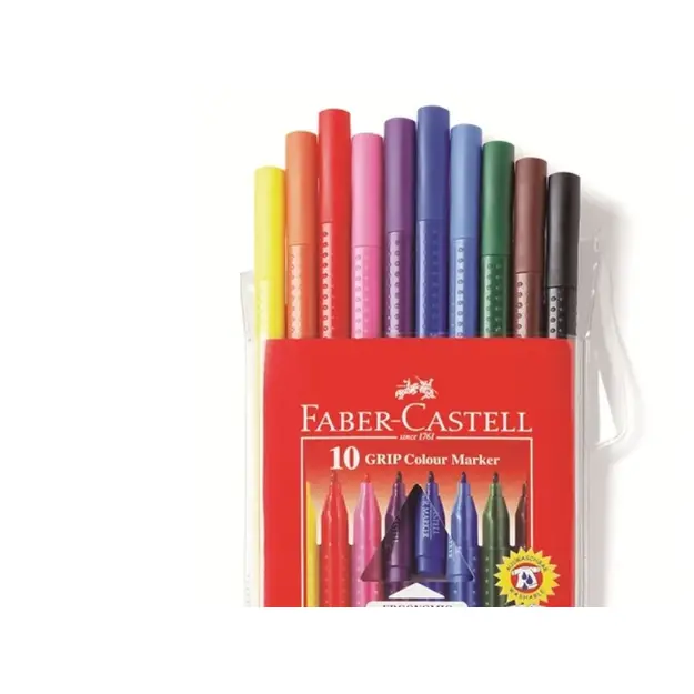 Faber-Castell - Fibre-tip pen Grip Colour Marker - Set of 10 (155310)