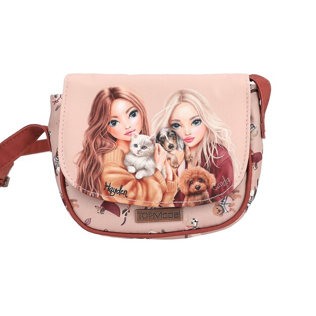 TOPModel - Small Shoulder Bag FUR EVER FRIENDS - Powdery Pink and Copper - Small