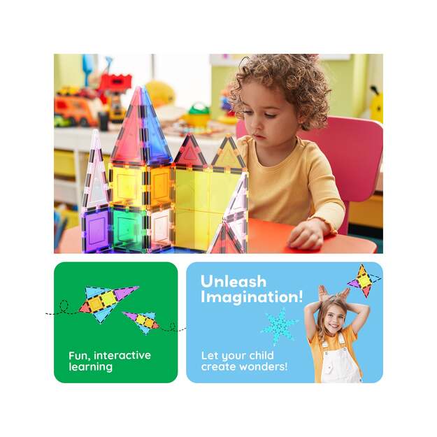 Picasso Tiles - Magnetic Tiles (61 pcs) (PT61)