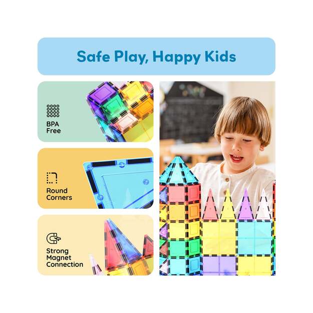 Picasso Tiles - Magnetic Tiles (61 pcs) (PT61)